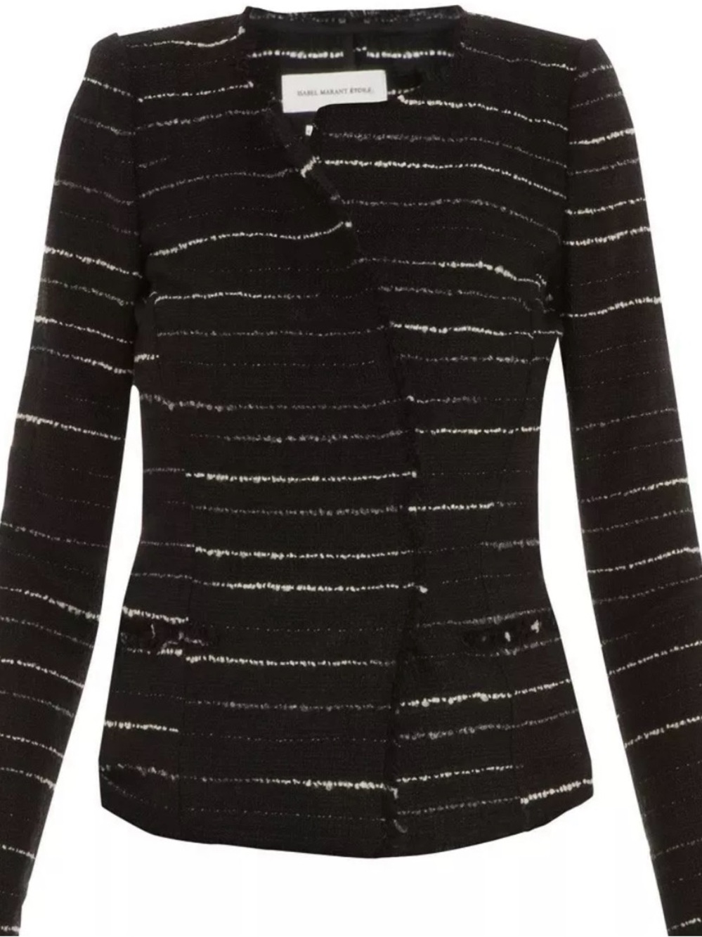 Isabel Marant Cotton blend Bouclé Fitted  Blazer 38 - Picture 2 of 9